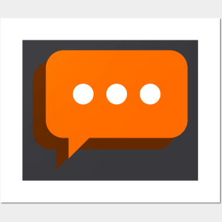 Speech bubble vector icon for apps and websites. Posters and Art